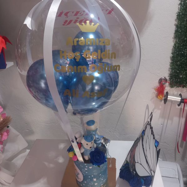  Erzurum Çiçek - Bebek Yeni Doğan Balon Aranjman